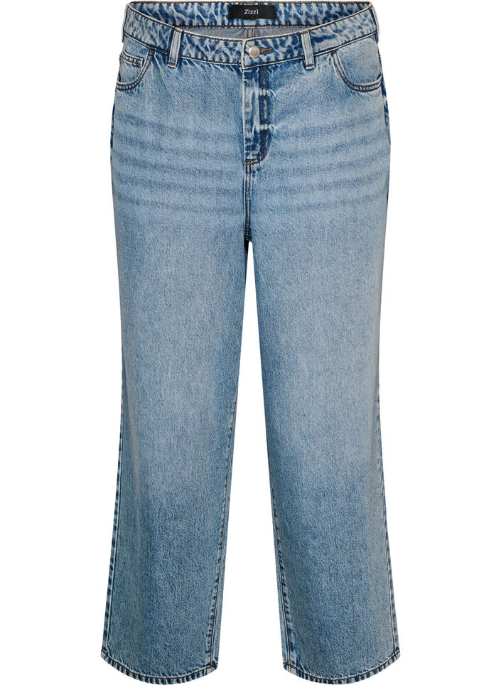 Kiana straight fit jeans with a high waist, Blue, Packshot image number 0