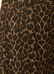 Short denim skirt with leopard print and an A-line shape, Brown, Packshot image number 3