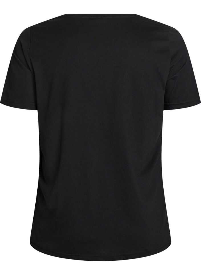T-shirt with motif, Black, Packshot image number 1