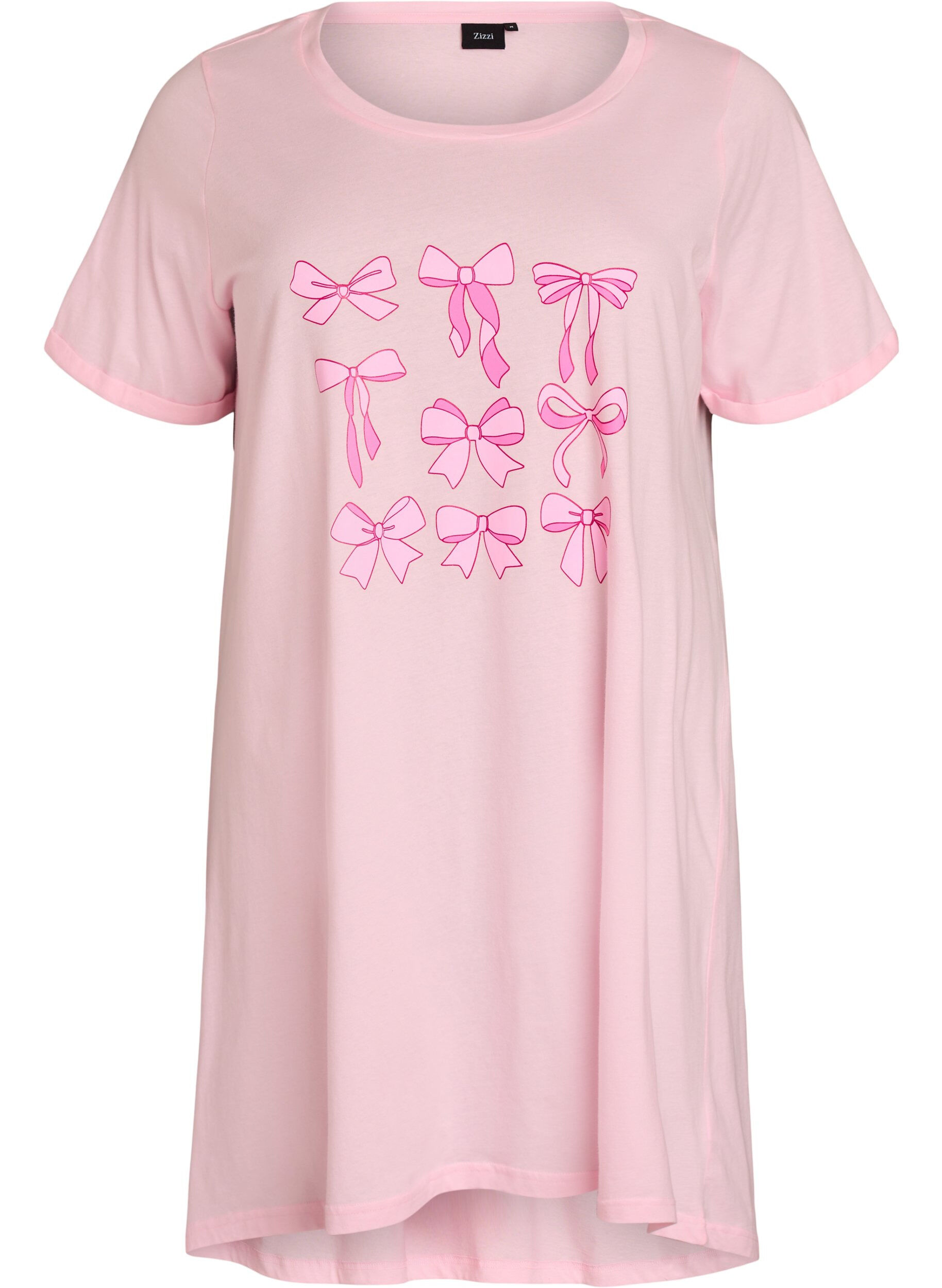 Short-sleeved nightgown in organic cotton