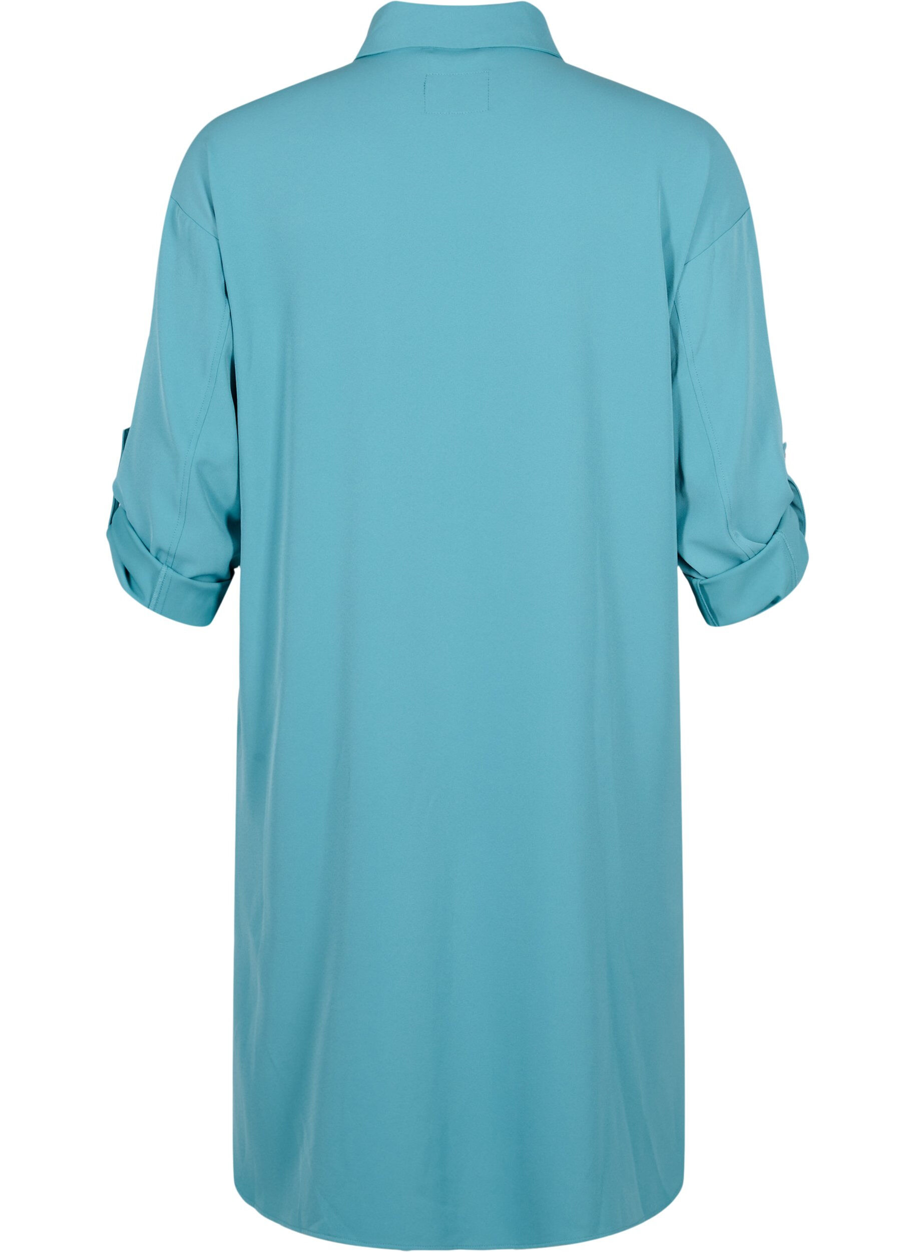 Zizzifashion Long dress jacket with button closure, Brittany Blue, Packshot image number 1