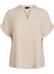 Loose blouse with short sleeves, Beige, Packshot image number 0