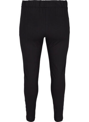 Plain, viscose blend leggings, Black, Packshot image number 1