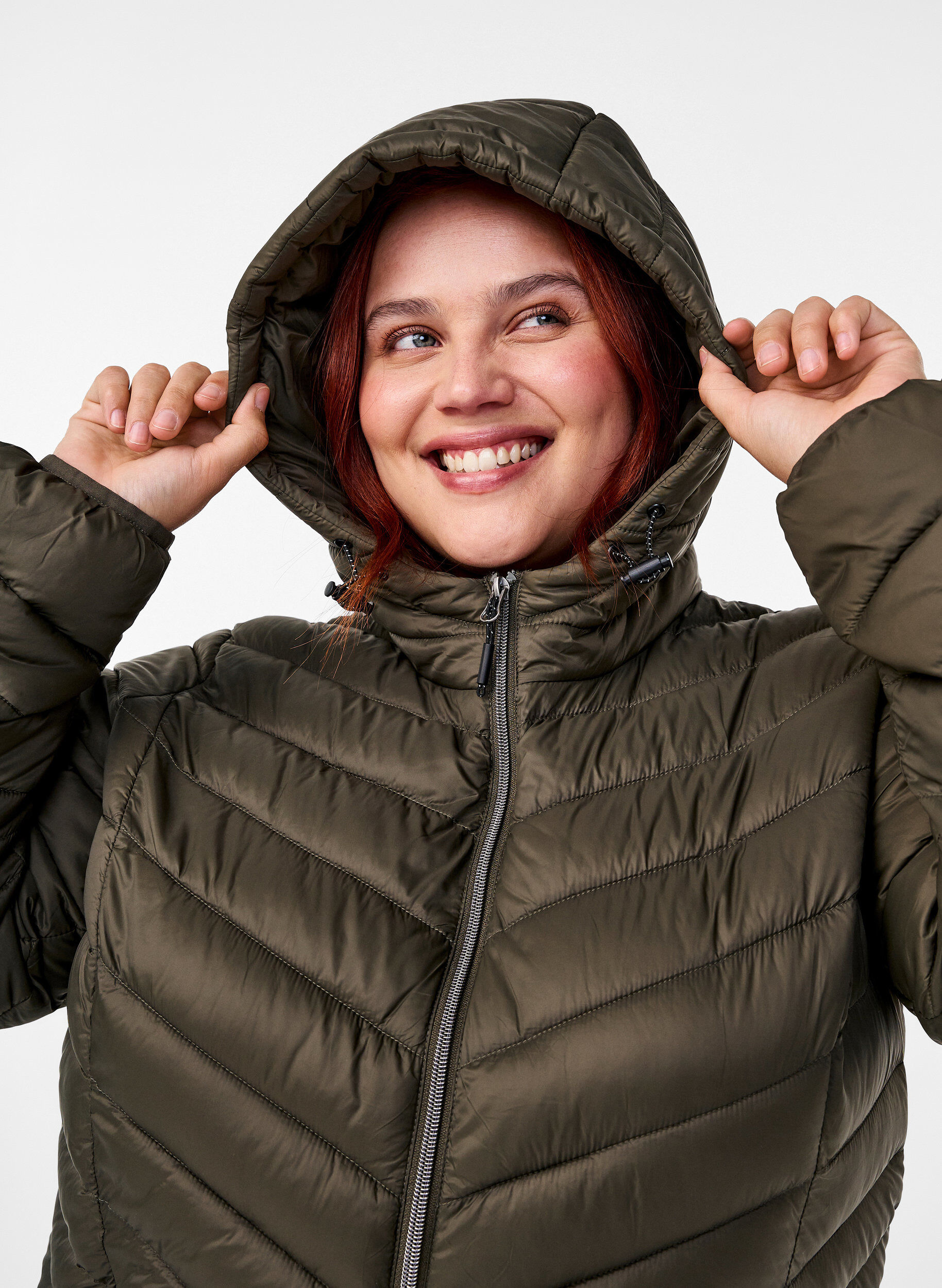 ZizzifashionLightweight jacket with hood, Green, Model image number 4