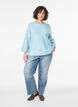 Loose knit with 3/4-sleeves, Light Blue, Model image number 1