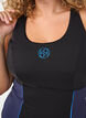 Sports swimsuit with cross straps, Black, Model image number 2
