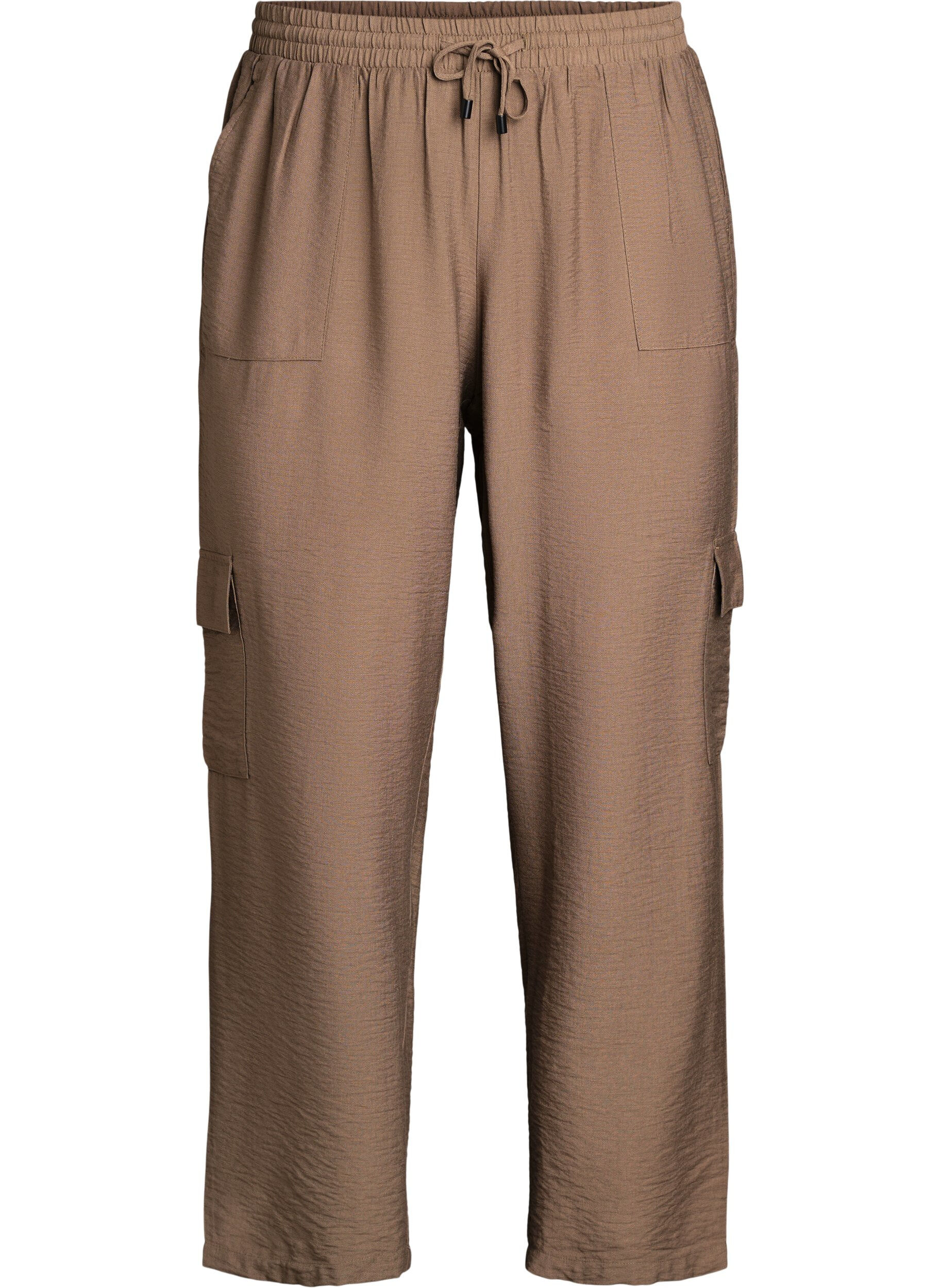 High-waisted cargo trousers