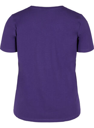 Basic t-shirt with v-neck, Parachute Purple, Packshot image number 1