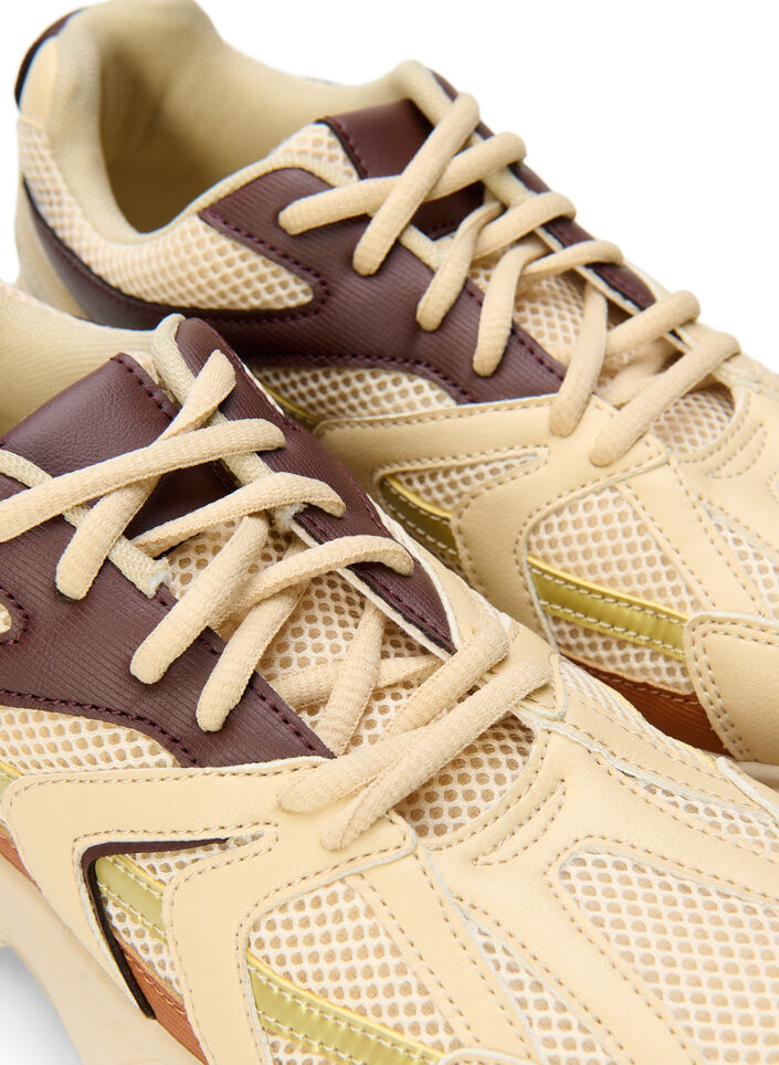 Wide fit trainers , Beige Brown, Packshot image number 3