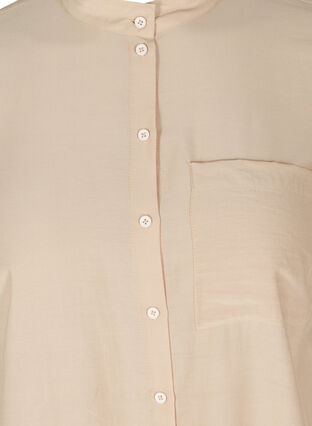 Short-sleeved shirt with a round neckline, Warm Taupe, Packshot image number 2