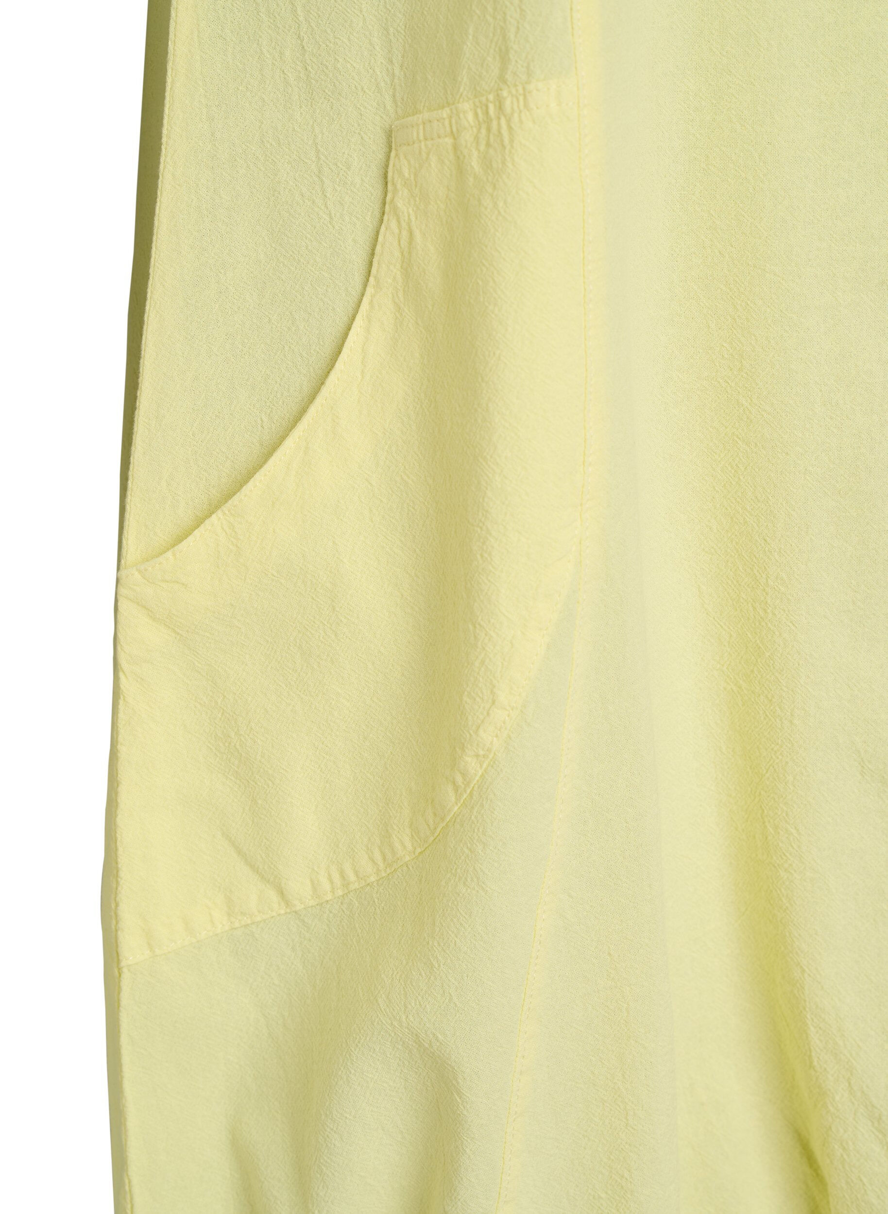 Zizzifashion Short-sleeved cotton dress, Yellow, Packshot image number 3