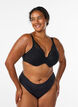 Padded lace bra with underwire, Black, Model image number 1