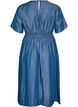 Midi dress in a denim look with an elasticated waist, Blue, Packshot image number 1