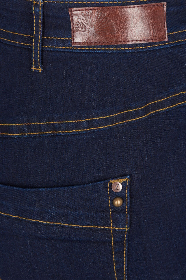 Slim fit Vilma jeans with a high waist, Blue, Packshot image number 3