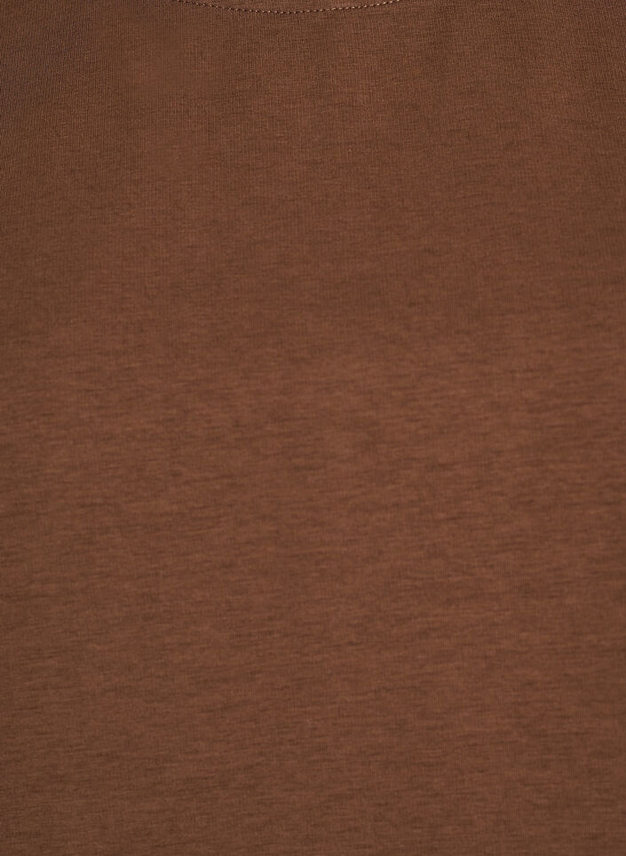 Peplum blouse with elbow-length sleeves, Brown, Packshot image number 2