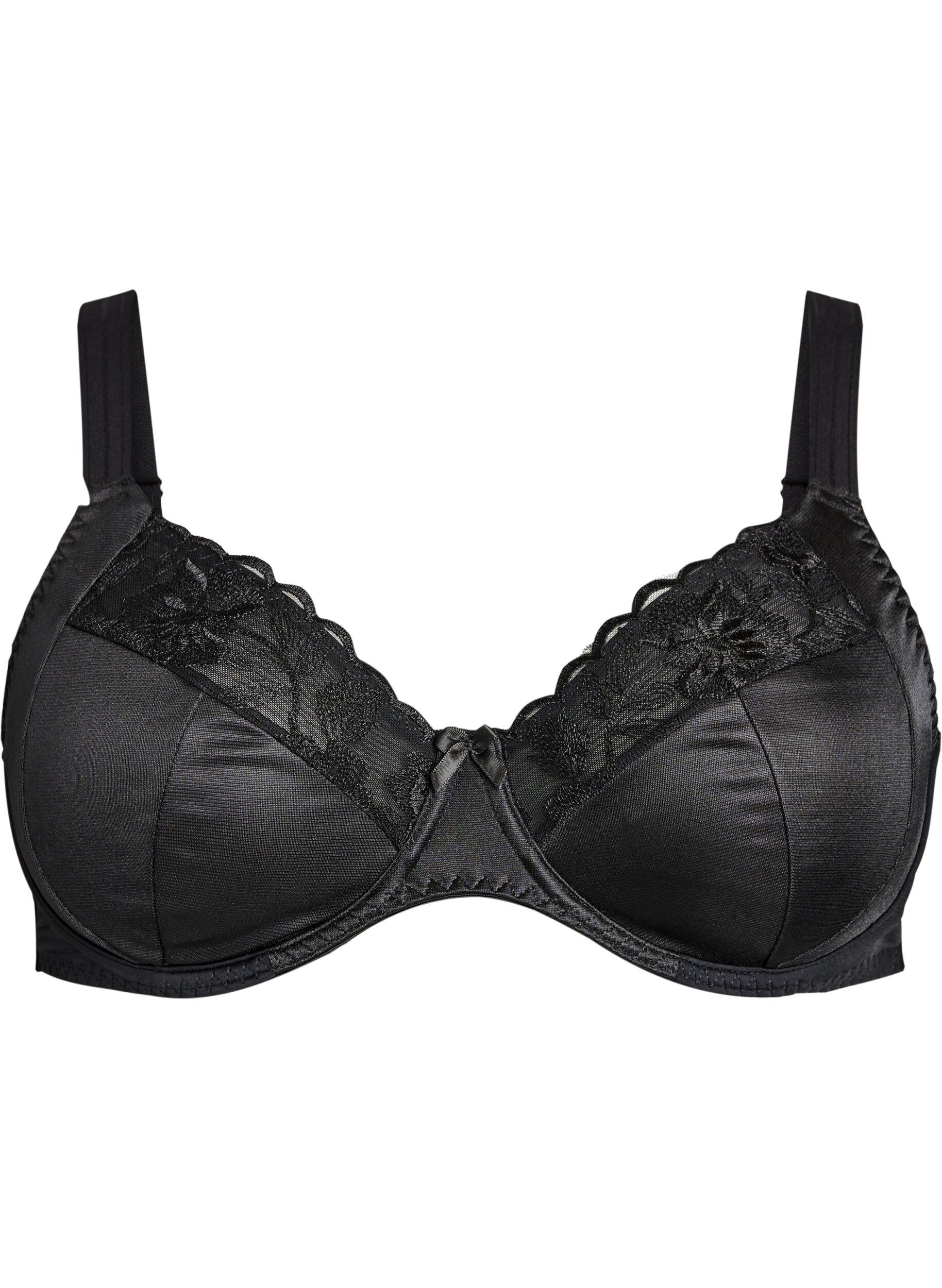 Full cover high support bra with lace detail
