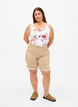 Floral tank top in viscose, White AOP flower, Model image number 2