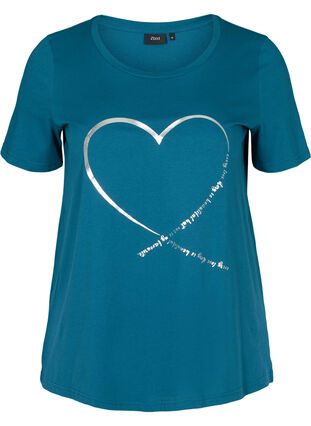 Short-sleeved t-shirt with print, Blue Coral, Packshot image number 0