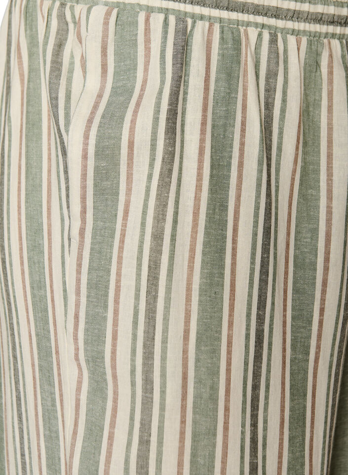 Wide-leg linen and viscose trousers, Vanilla, Packshot image number 2