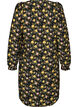 Patterned viscose dress with long sleeves, Black, Packshot image number 1