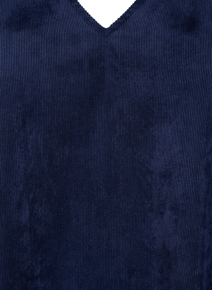 Short velvet dress with pockets, Medieval Blue, Packshot image number 2