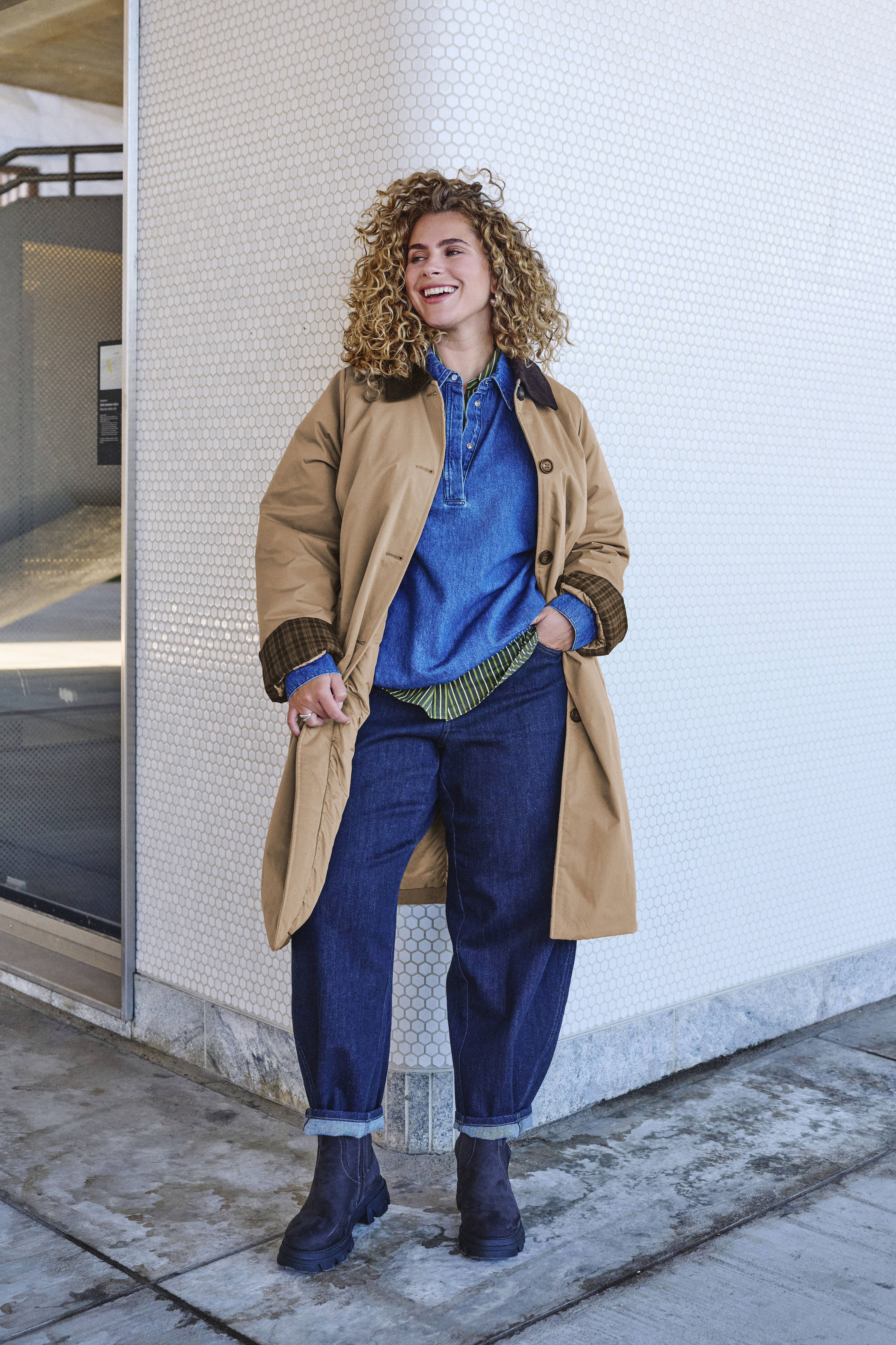ZizzifashionRelaxed denim with edge, , Model