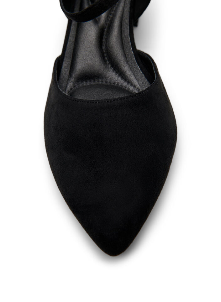 Pumps with double straps, Black, Packshot image number 4