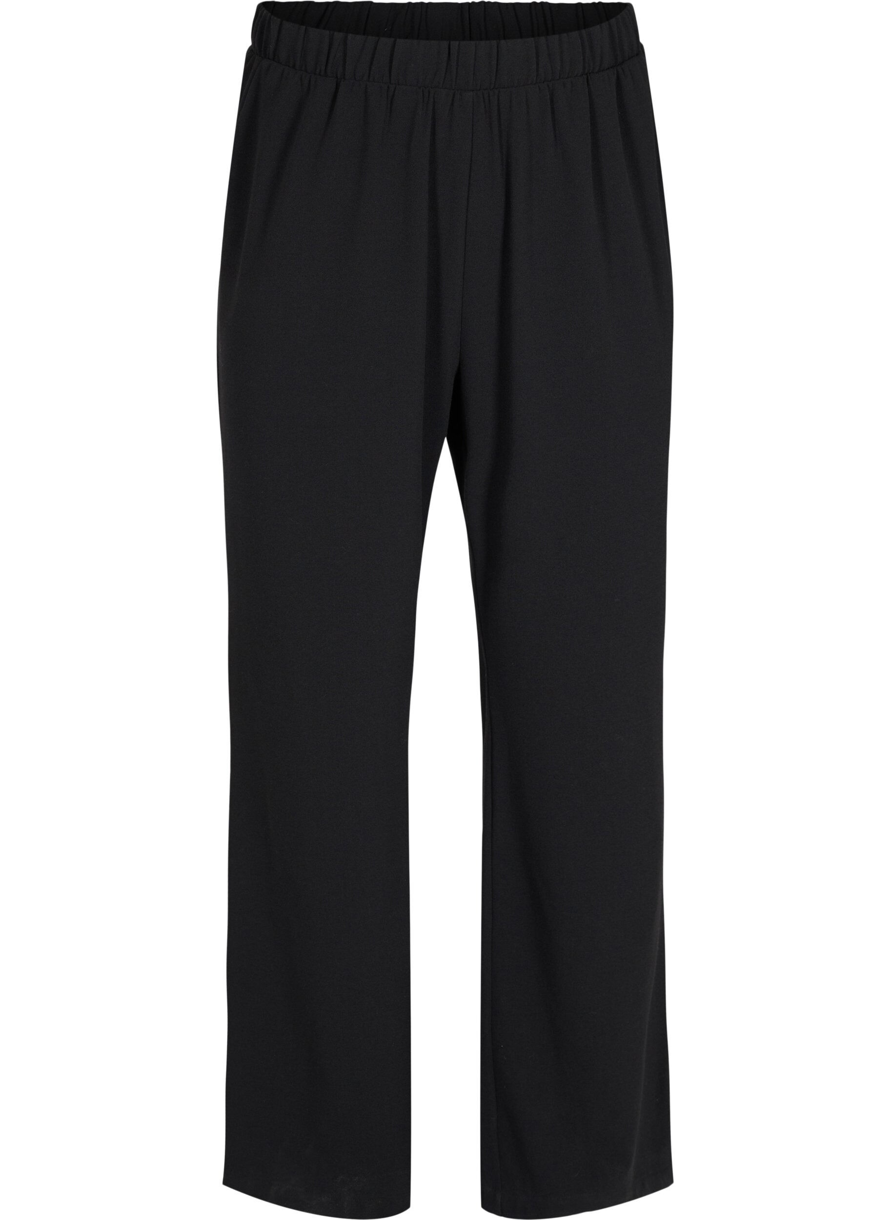 Zizzifashion Flared trousers with pockets, Black, Packshot image number 0