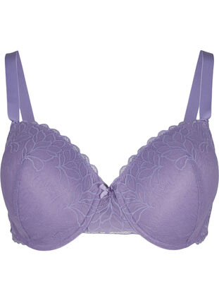 Alma underwired bra with lace, Purple Haze, Packshot image number 0