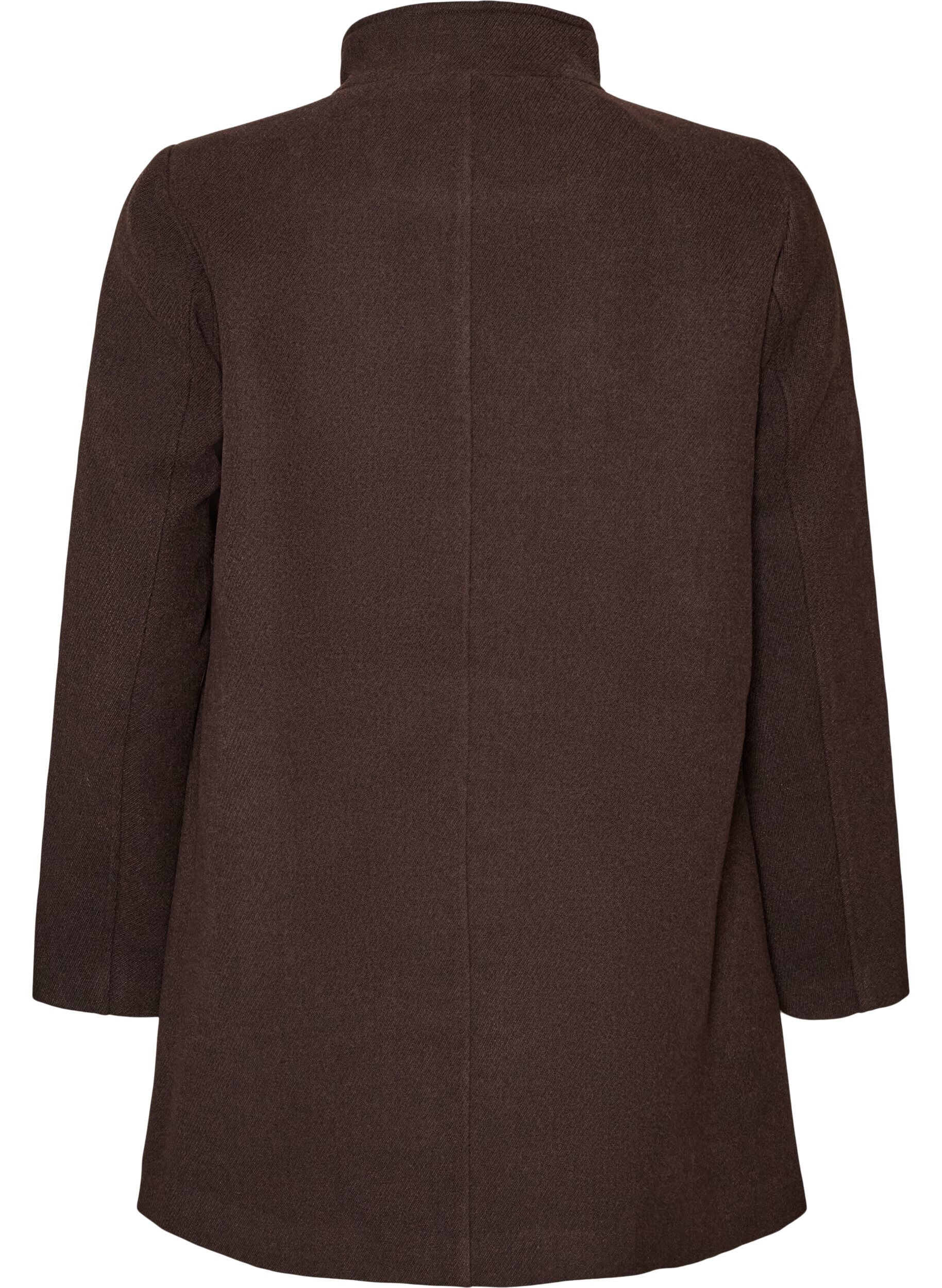 ZizzifashionA-line coat with gold buttons, Brown, Packshot image number 1