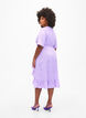 Printed wrap dress with short sleeves , Purple, Model image number 2