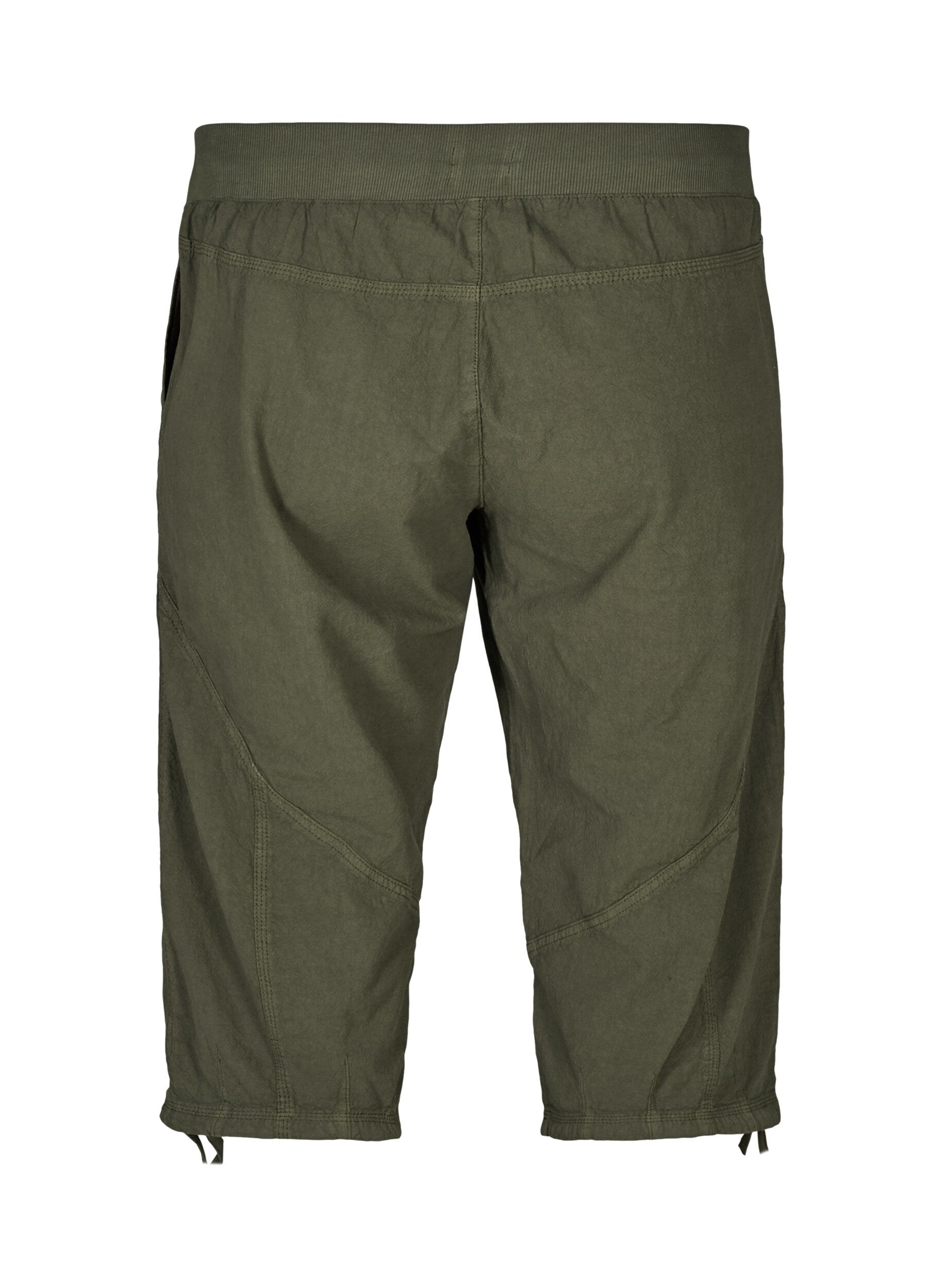 Zizzifashion Cotton Capri trousers, Green, Packshot image number 1