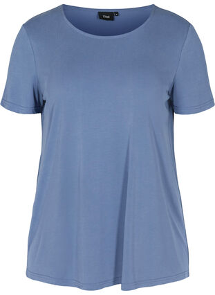 Short-sleeved t-shirt with round neckline, Bijou Blue, Packshot image number 0