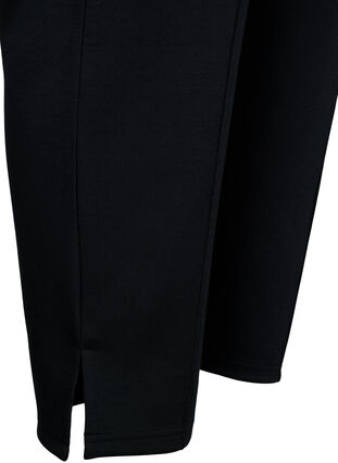 Trousers in modal mix with slit, Black, Packshot image number 3