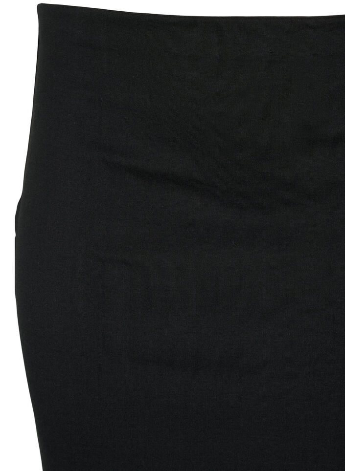 Tight-fitting viscose skirt with slit, Black, Packshot image number 2