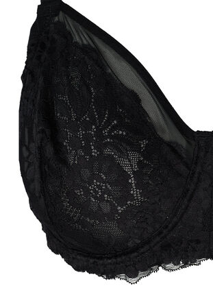 Figa underwired bra with lace back, Black, Packshot image number 2
