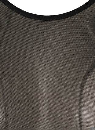 Close-fitting mesh blouse, Black, Packshot image number 2