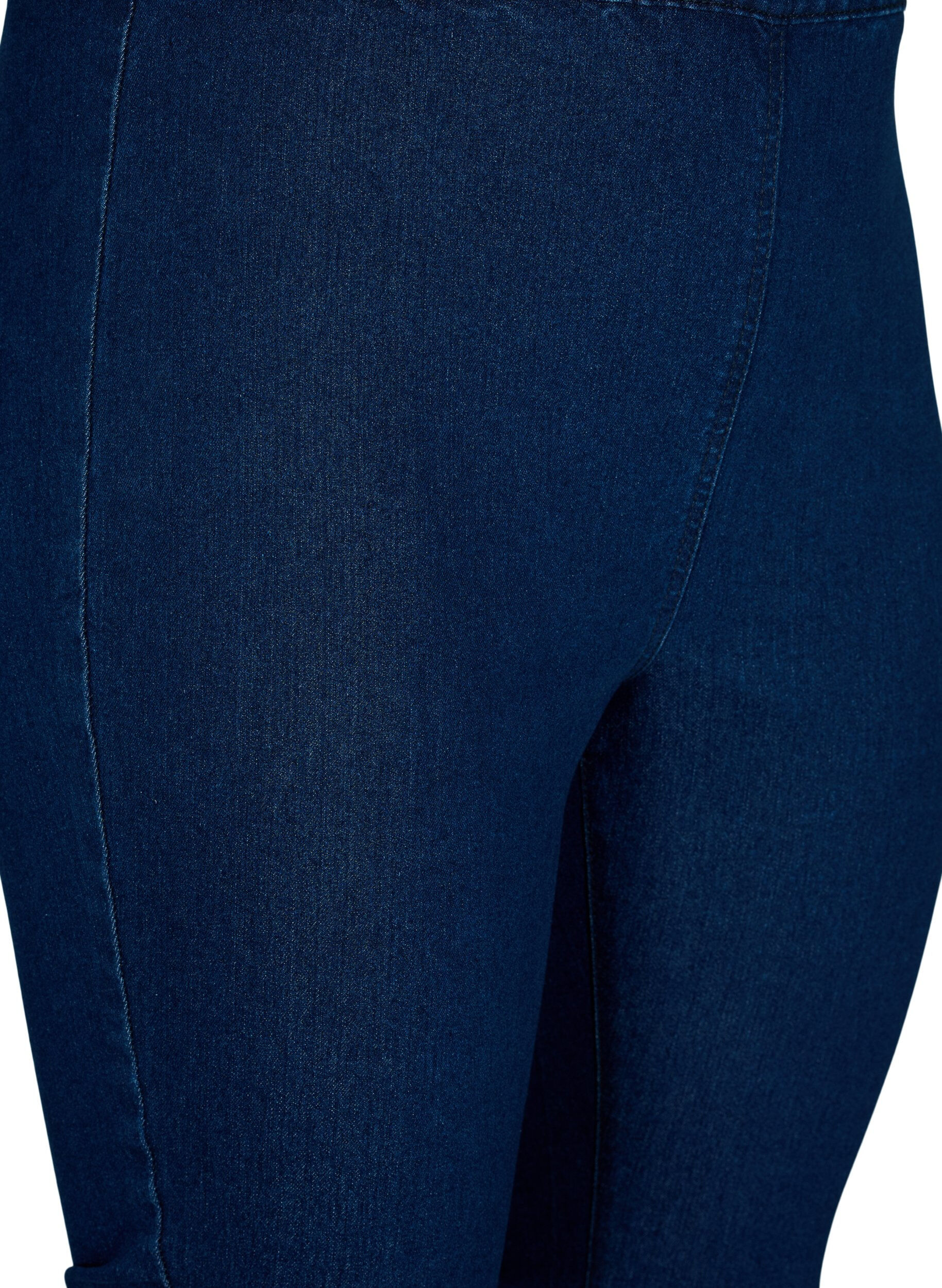 Zizzifashion FLASH - High waisted denim capri trousers with slim fit, Blue, Packshot image number 2