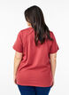 Basic cotton T-shirt with round neck, Red, Model image number 2