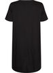 Organic cotton nightdress with V-neck, Black, Packshot image number 1