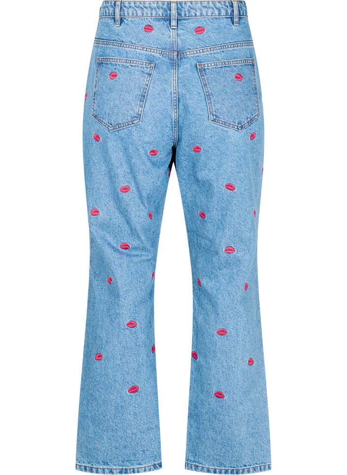 High-waisted Gemma jeans with lips, Blue, Packshot image number 1