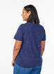 Basic cotton T-shirt with round neck, Blue, Model image number 2