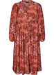 Viscose midi dress with paisley print, Orange, Packshot image number 0