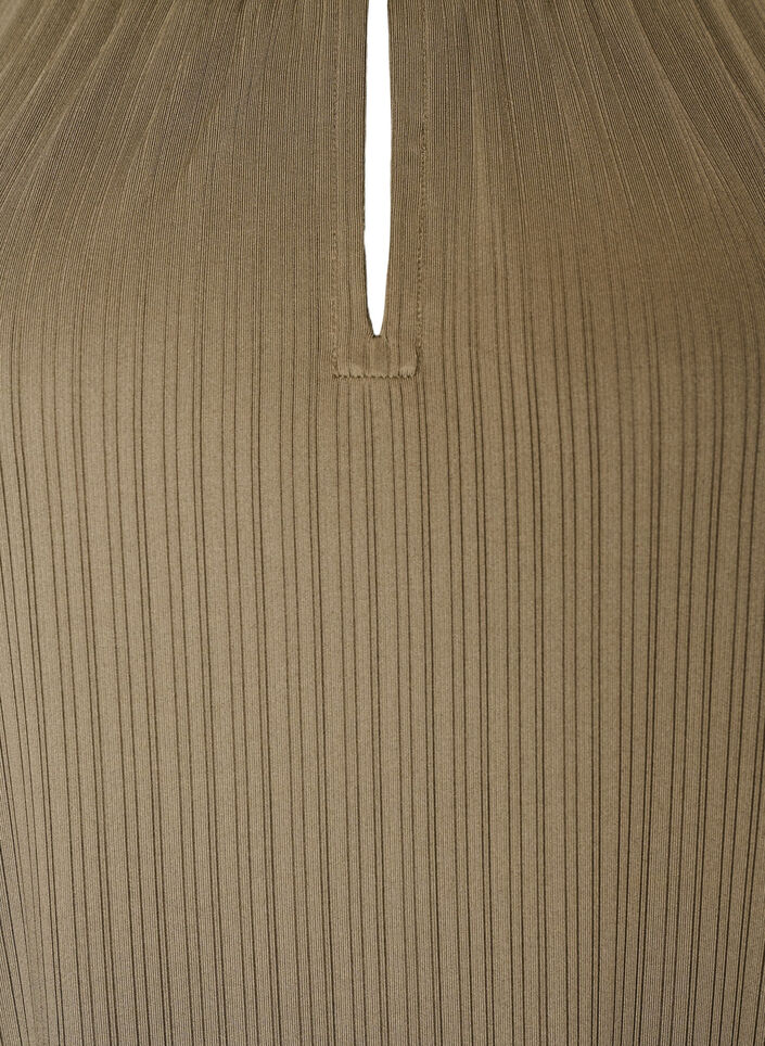 Jersey tunic with textured stripes, Brown, Packshot image number 2