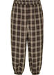 Checked balloon trousers with a high waist, Green, Packshot image number 0