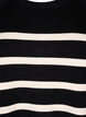 3/4 sleeve knitted blouse with stripes, Black Birch Stripes, Packshot image number 2