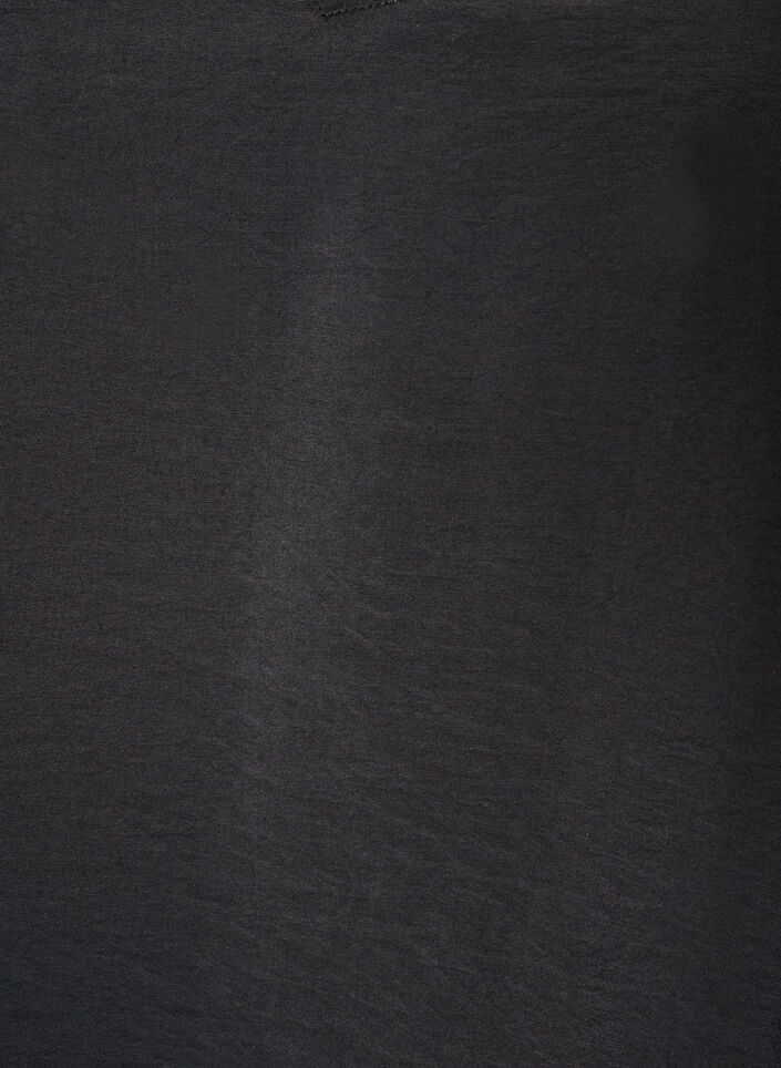 Blouse with balloon effect and chiffon details, Black, Packshot image number 2