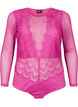 Bodystocking with lace and mesh, Fuchsia Red, Packshot image number 0