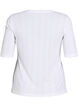 Cotton T-shirt with eyelet embroidery, White, Packshot image number 1