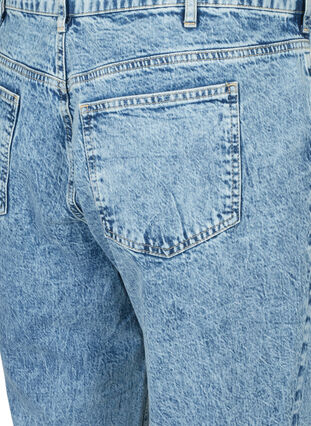 Mille mom fit jeans in cotton, Blue denim, Packshot image number 3